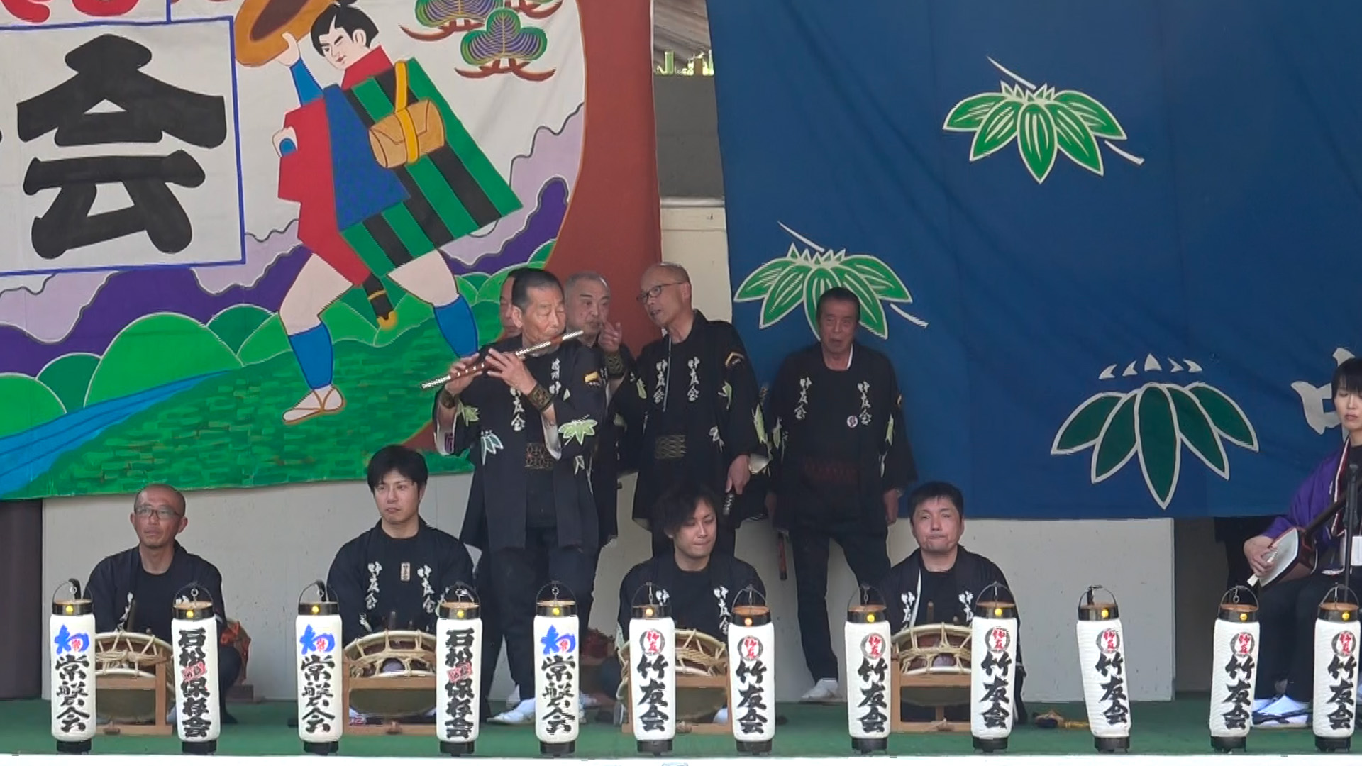 竹友会総本部お囃子披露「屋台下〜大間」