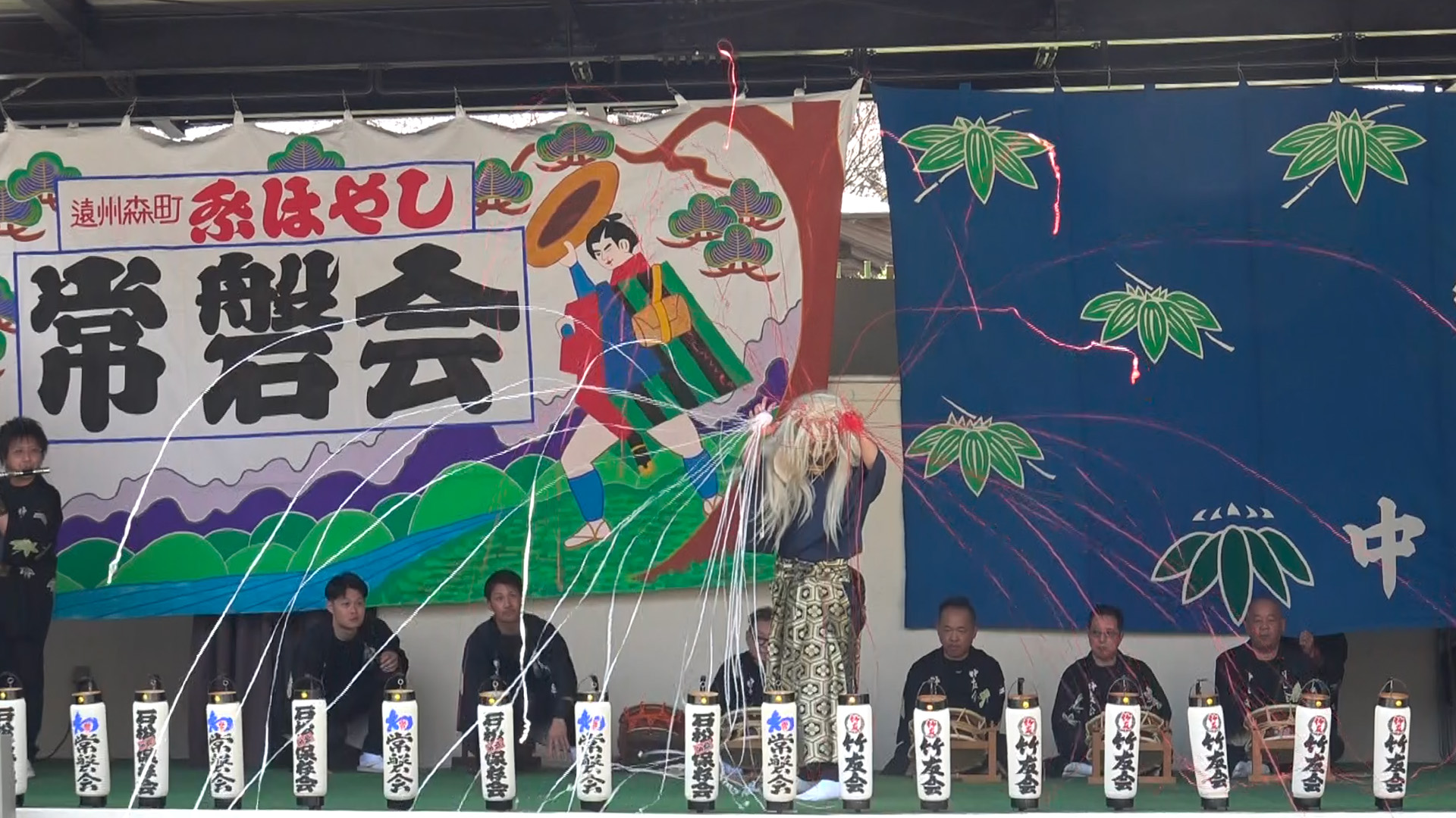 竹友会お囃子と「般若の舞」の披露「鉄火囃子」