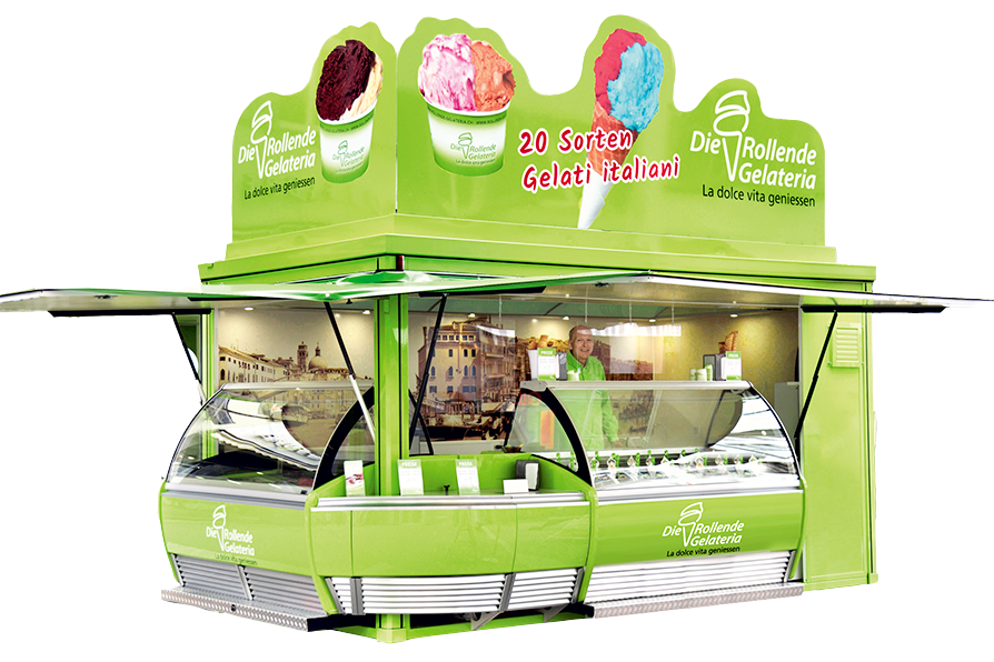 Wer gestaltet meinen Food Truck im Baselland? Beispiel: Design für Die Rollende Gelateria