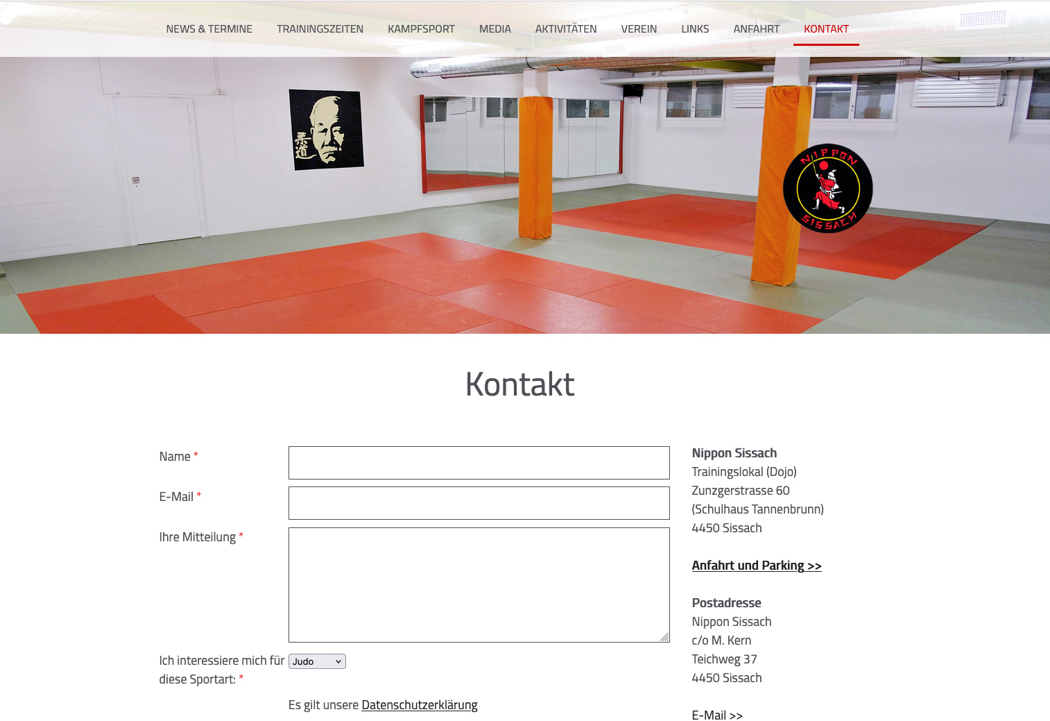 Websitegestaltung Nippon Sissach – Judo, Ju-Jitsu und Qi-Gong