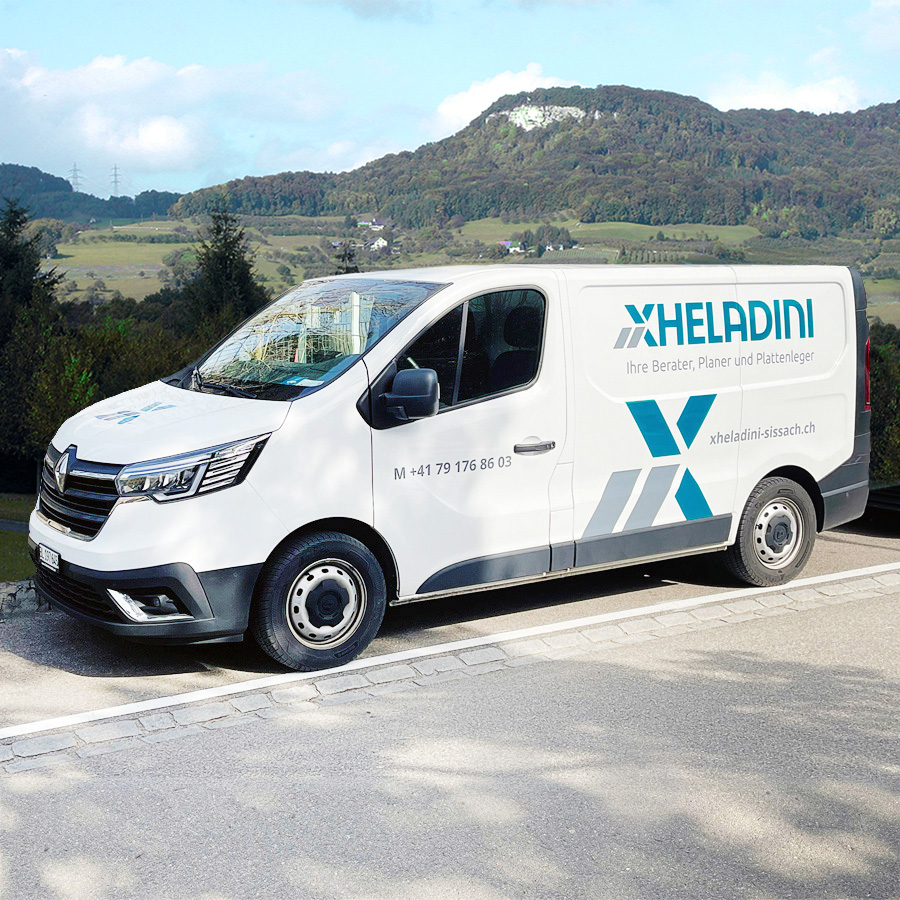 Logodesign und Websitedesign für Xheladini Plattenleger, Fliessenleger