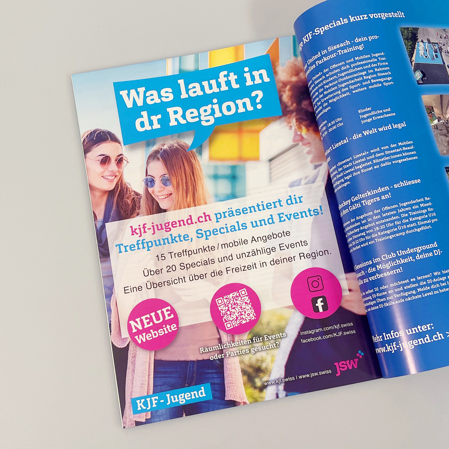 Inserat ganzseitig Angebote kjf-jugend.ch