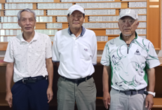 優勝 前田和憲 さん、準優勝 伊藤高志さん、第3位 神庭高男さん