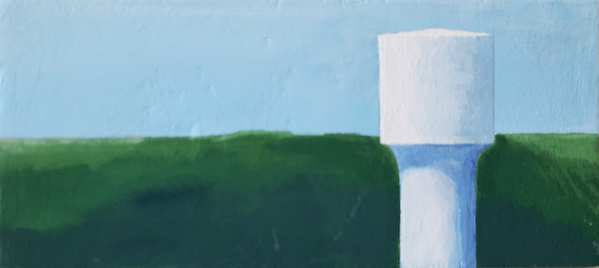Château d'eau. Acrylique/toile. 10/22cm. collection privée