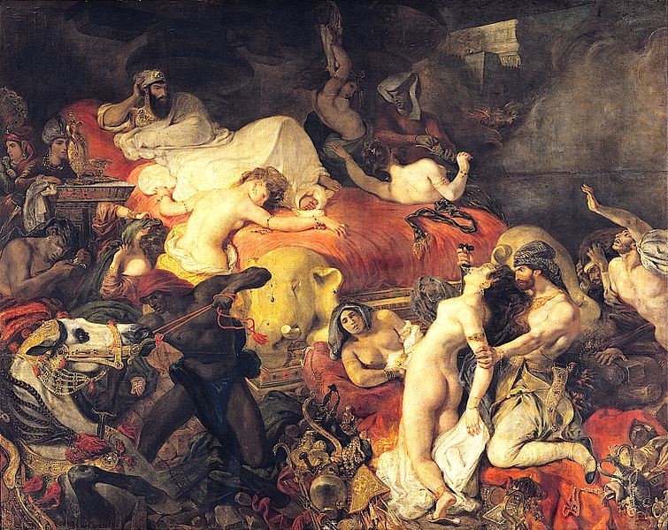 La muerte de Sardanápalo, Géricault.1827