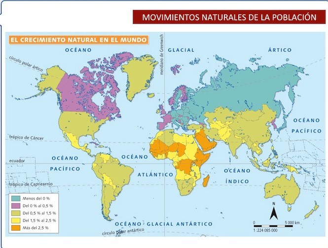 EL CRECIMIENTO NATURAL EN EL MUNDO.