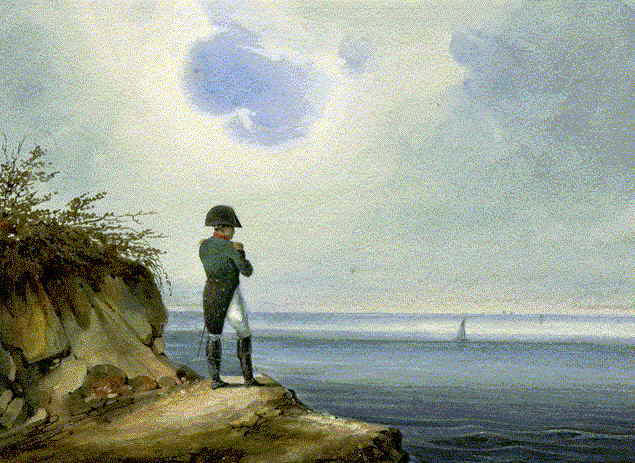 Napoléon en su prisión del Atlántico Sur de Santa Elena.