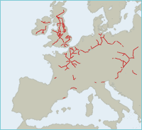 MAPA DE FERROCARRILES 1845.