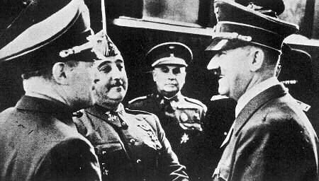 Franco con HItler en Hendaya.(23 de octubre de 1940).