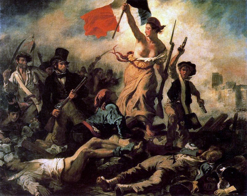 La libertad guiando al pueblo de Delacroix.