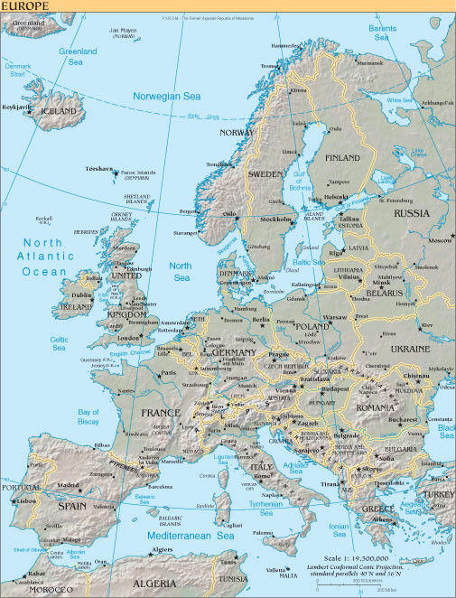 MAPA POLÍTICO DE EUROPA.