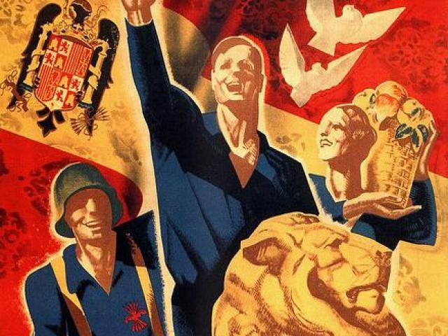 Los símbolos del movimiento Nacional.