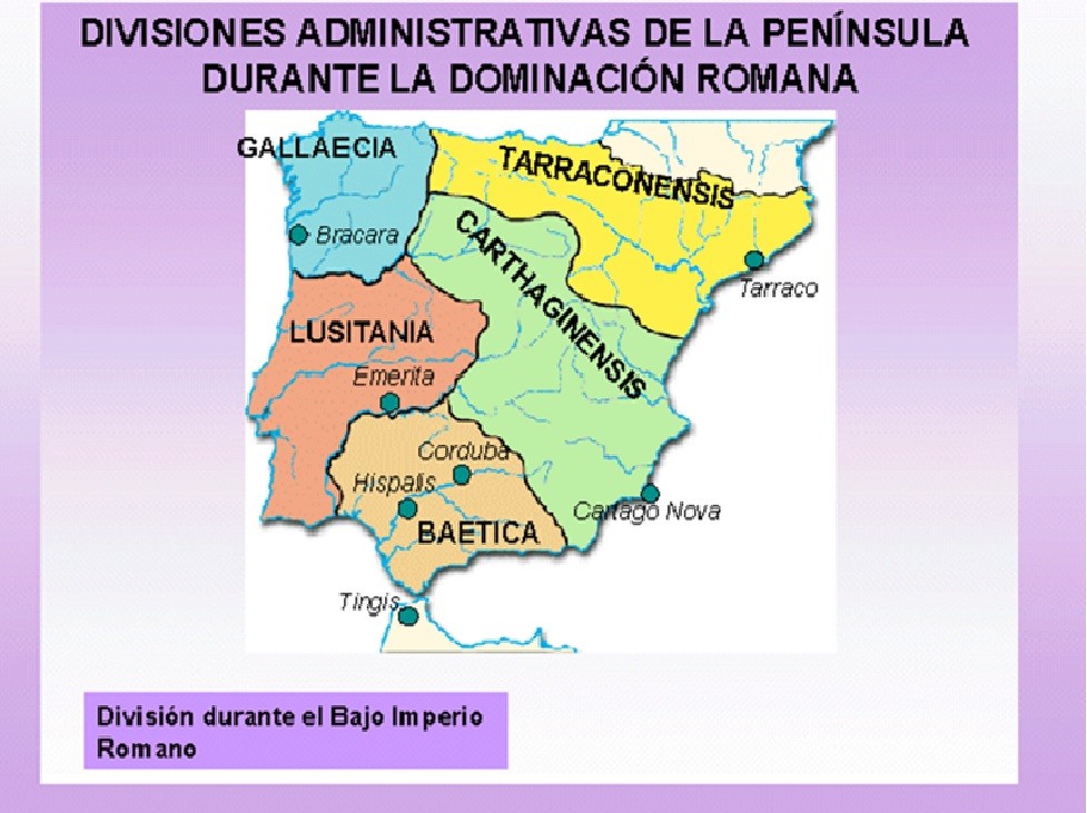 División administrativa del Bajo Imperio Romano con Diocleciano. s.III d.C.