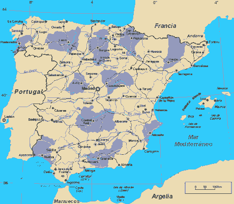 LOCALIZACIÓN  DE ESPAÑA-