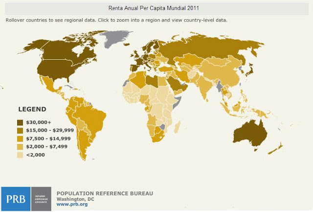 ESTRUCTURA ECONÓMICA DE LA POBLACIÓN MUNDIAL POR EDAD (PIB mundial a 2011)