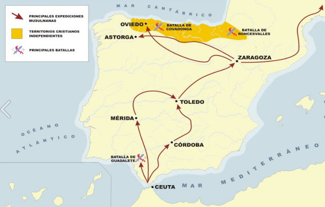 Invasión y conquista islámica. Siglo VIII