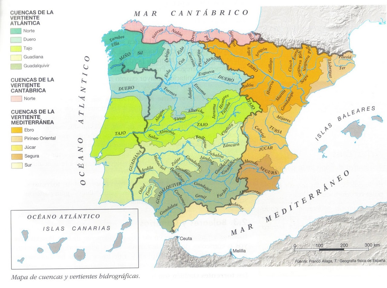 MAPA DE LAS CUENCAS HISDROGRÁFICAS