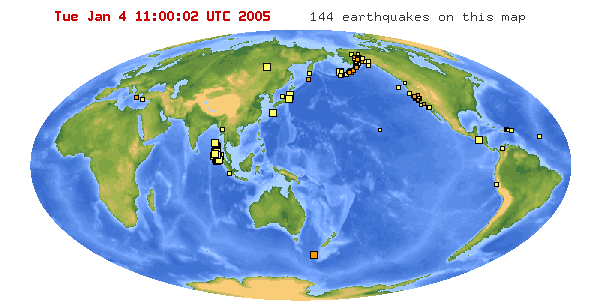 Zona de riesgos sísmicos en el Pacífico.