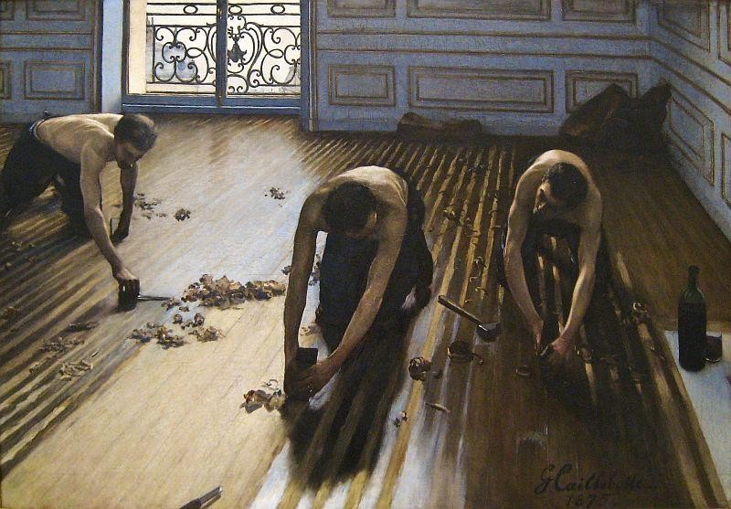 Los cepilladores de parquet de Caillebotte de 1875