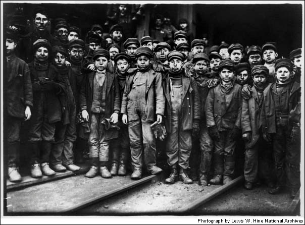 Niños mineros en Pennsilvania 1910