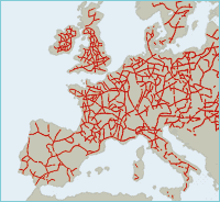 MAPA DE FERROCARRILES 1880
