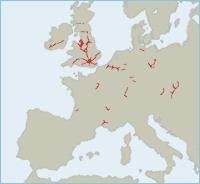 MAPA DE FERROCARRILES 1840