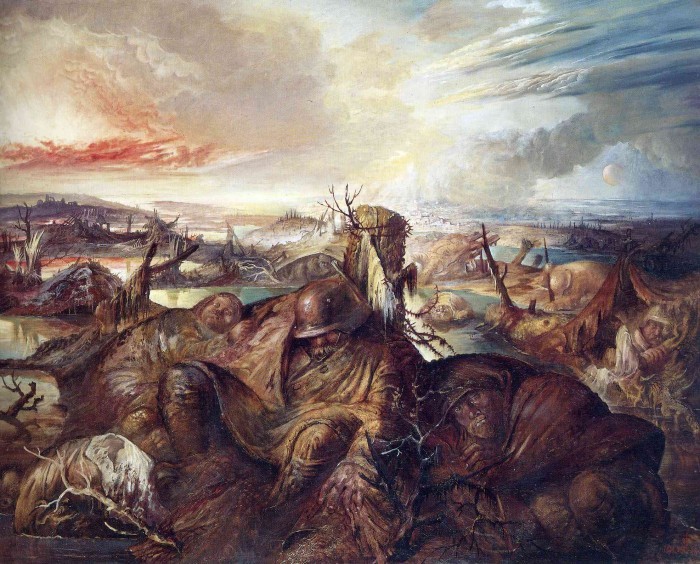 Flandes de Otto Dix, de estilo expresionista.