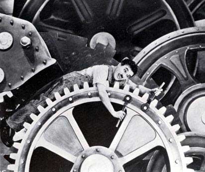 Chaplin en Modern Times (1936).