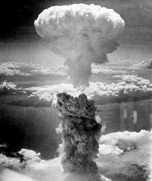 La bomba núclear en Nagasaki.