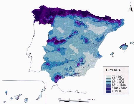 PRECIPITACIONES EN LA P.IBÉRICA.