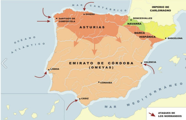 Reinos Cristianos s. IX -X / Emirato de Córdoba S. IX-X