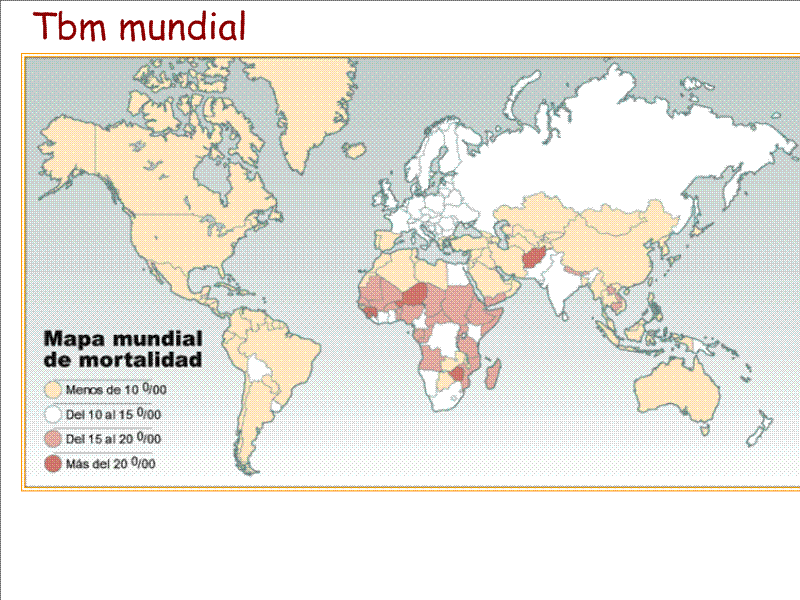 TASAS BRUTAS DE MORTALIDAD MUNDIAL.