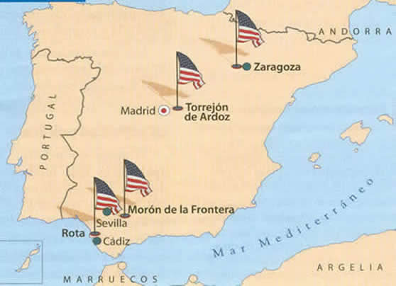 Bases norteamericanas en España.