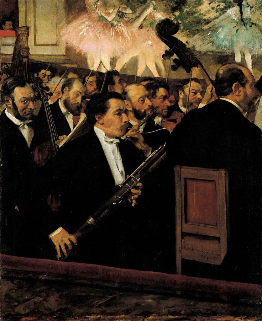 La orquesta de la ópera de Degás. 1870