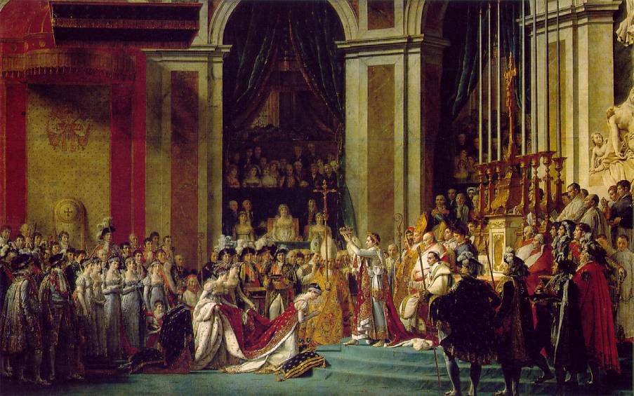 La coronación de Napoleón de David.