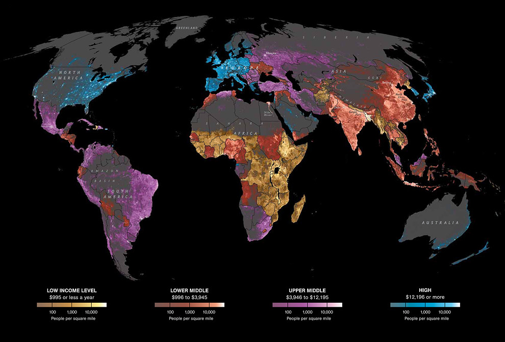 MAPA MUNDIAL DE LA RIQUEZA.