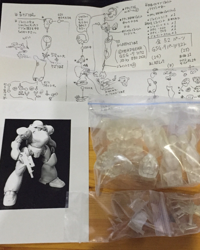 ブロッケン GSG-9 は 以上の様な内容のキットです(^^)