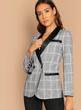 blazer a cuadros, look blazer cuadros, outfit blazer cuadros, tendencia blazer cuadros, comprar blazer cuadros, blazer cuadros oficina, blazer cuadros casual, ideas outfits blazer cuadros