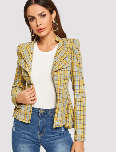 blazer a cuadros, look blazer cuadros, outfit blazer cuadros, tendencia blazer cuadros, comprar blazer cuadros, blazer cuadros oficina, blazer cuadros casual, ideas outfits blazer cuadros