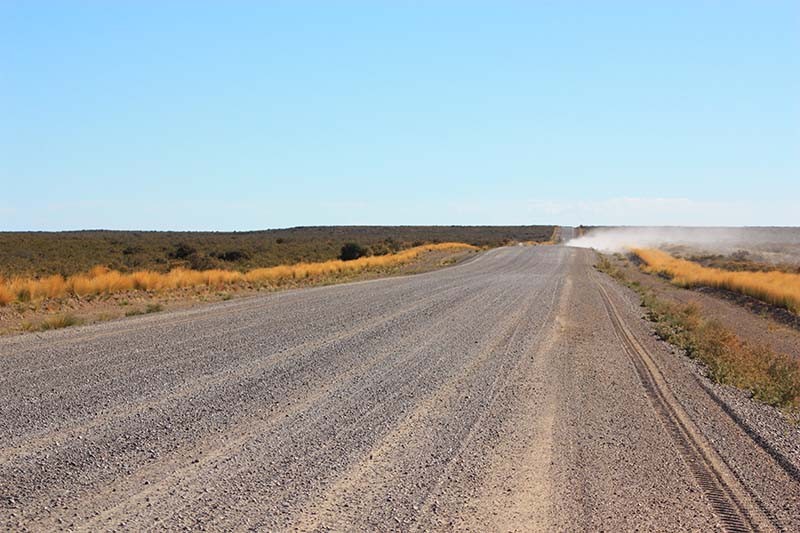 Route dans le région du Chubut - Argentine