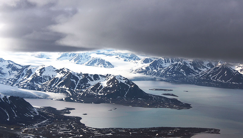 Vue aérienne - Svalbard - Norvège