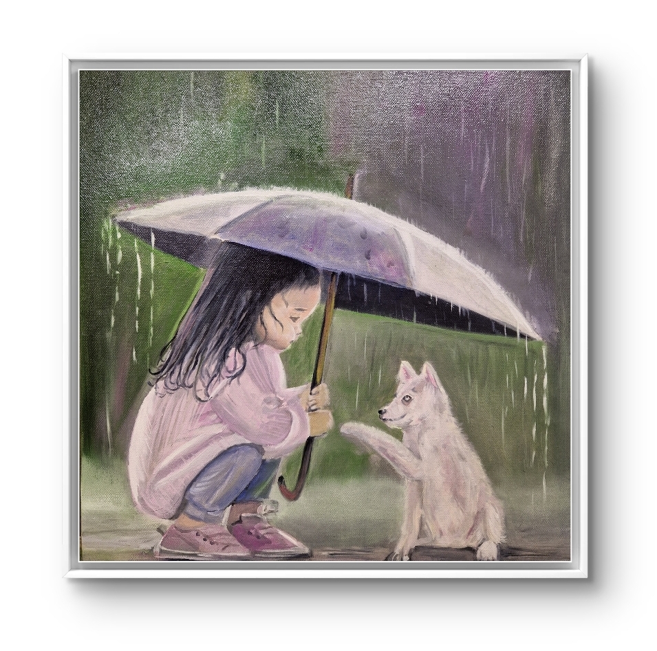 Ein Freund im Regen