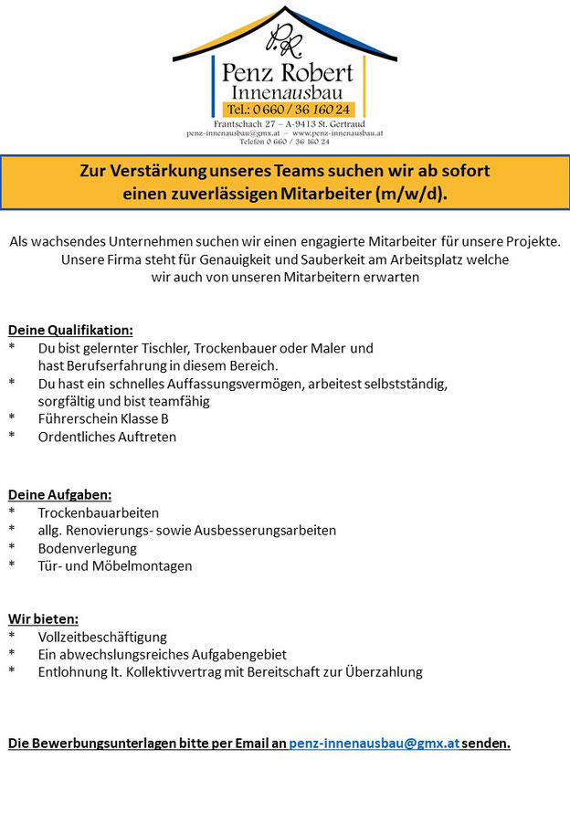 Stellenausschreibung