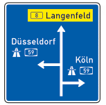 Vorwegweiser Autobahn VZ