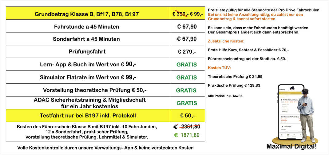 Günstige Fahrschule Pro Drive Köln