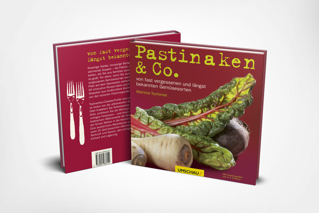 Gestaltung des Kochbuch 'Pastinaken & Co' für den Umschau Verlag