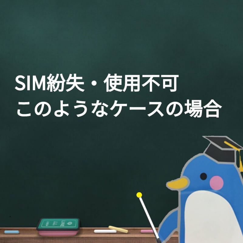 Sim紛失 使用不可などの場合 Pe N Gu I N Mobile Japan ページ
