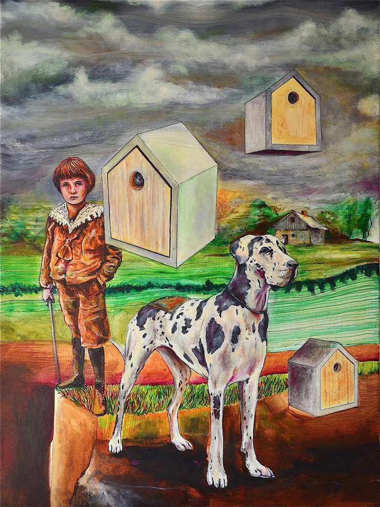 "YOUNG LORD - ALREADY OVER", Öl auf Leinwand, 120 x 90 cm, 2014. Snobistische Arroganz - snobistische Eitelkeit - snobistische Einsamkeit.