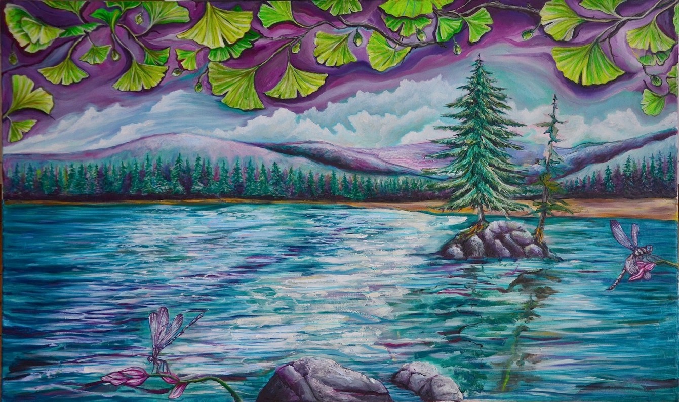 "QUIET PLACE", Öl auf Leinwand, 60 x 100 cm, 2019, in Privatbesitz.
