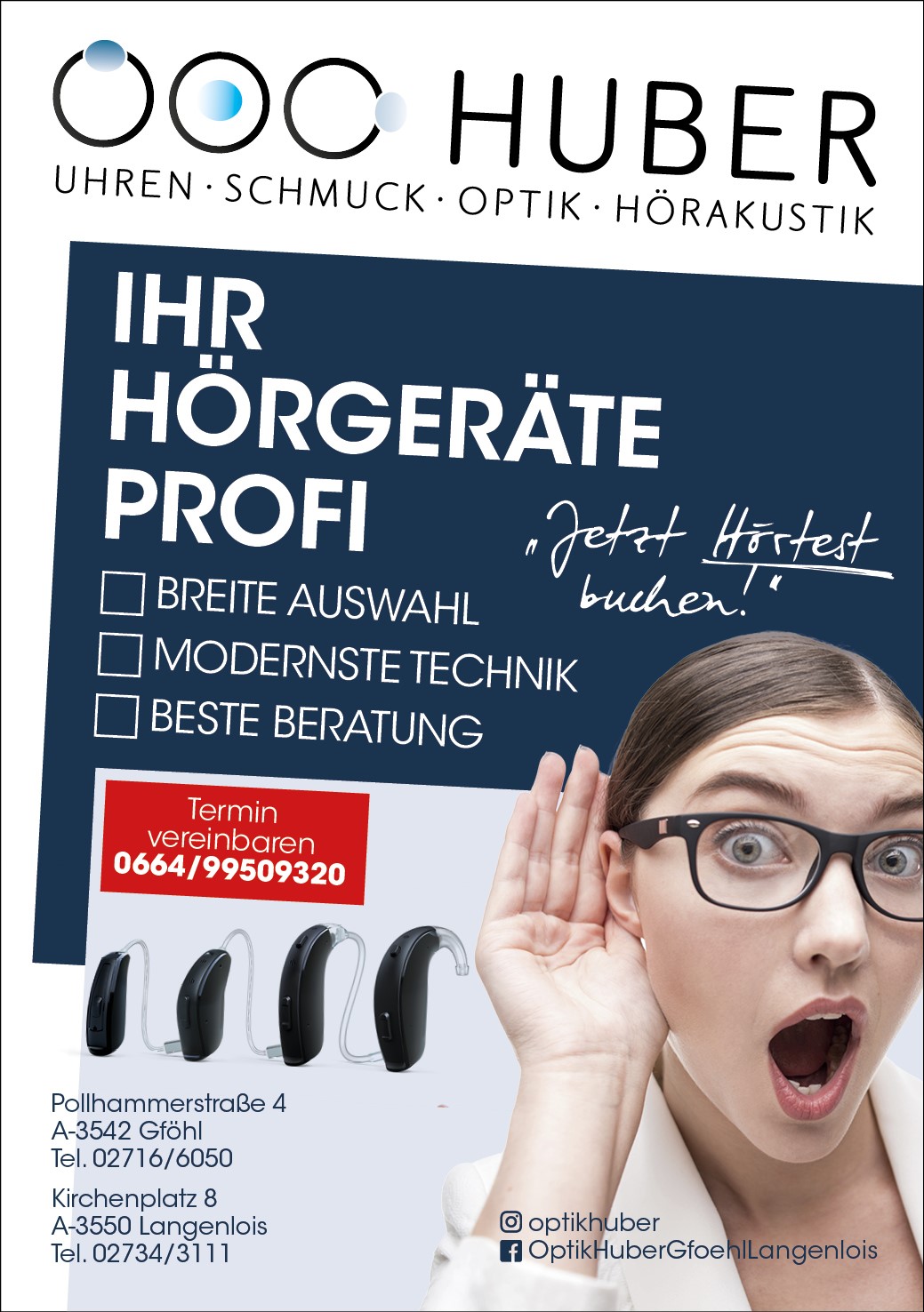 Optik Huber - Ihr Hörgeräte Spezialist